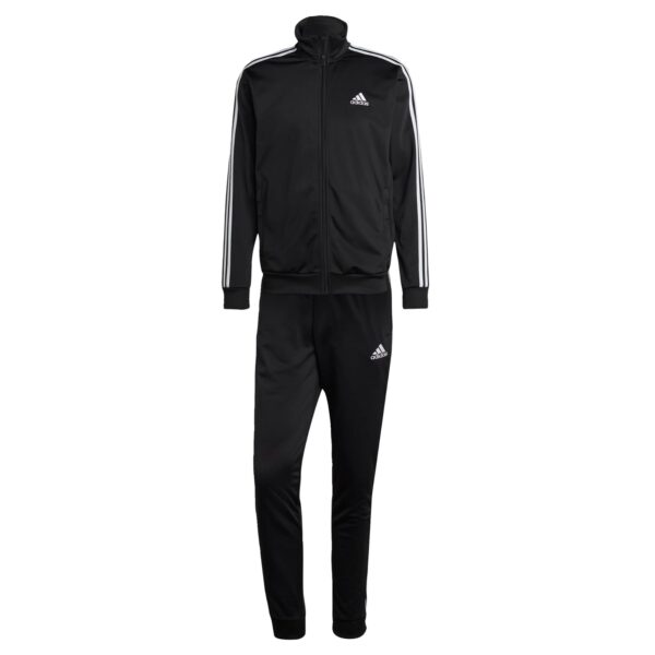 Men’s 3-Stripe Tricot Track Suit – Regular Fit Full-Zip Athletic Set with Stand Collar