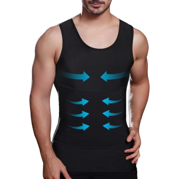 Men’s Compression Tank Top Body Shaper – Slimming Undershirt for Chest & Tummy Support