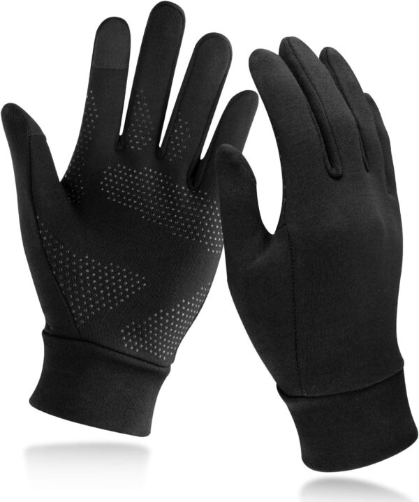 Lightweight Running Gloves – Touchscreen Anti-Slip Warm Liner Gloves for Men & Women, Cycling, Biking, Driving, Outdoor Sports